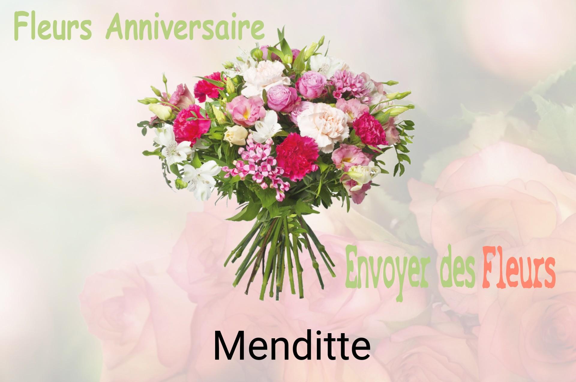 Bouquet de fleurs d’anniversaire livré à Menditte