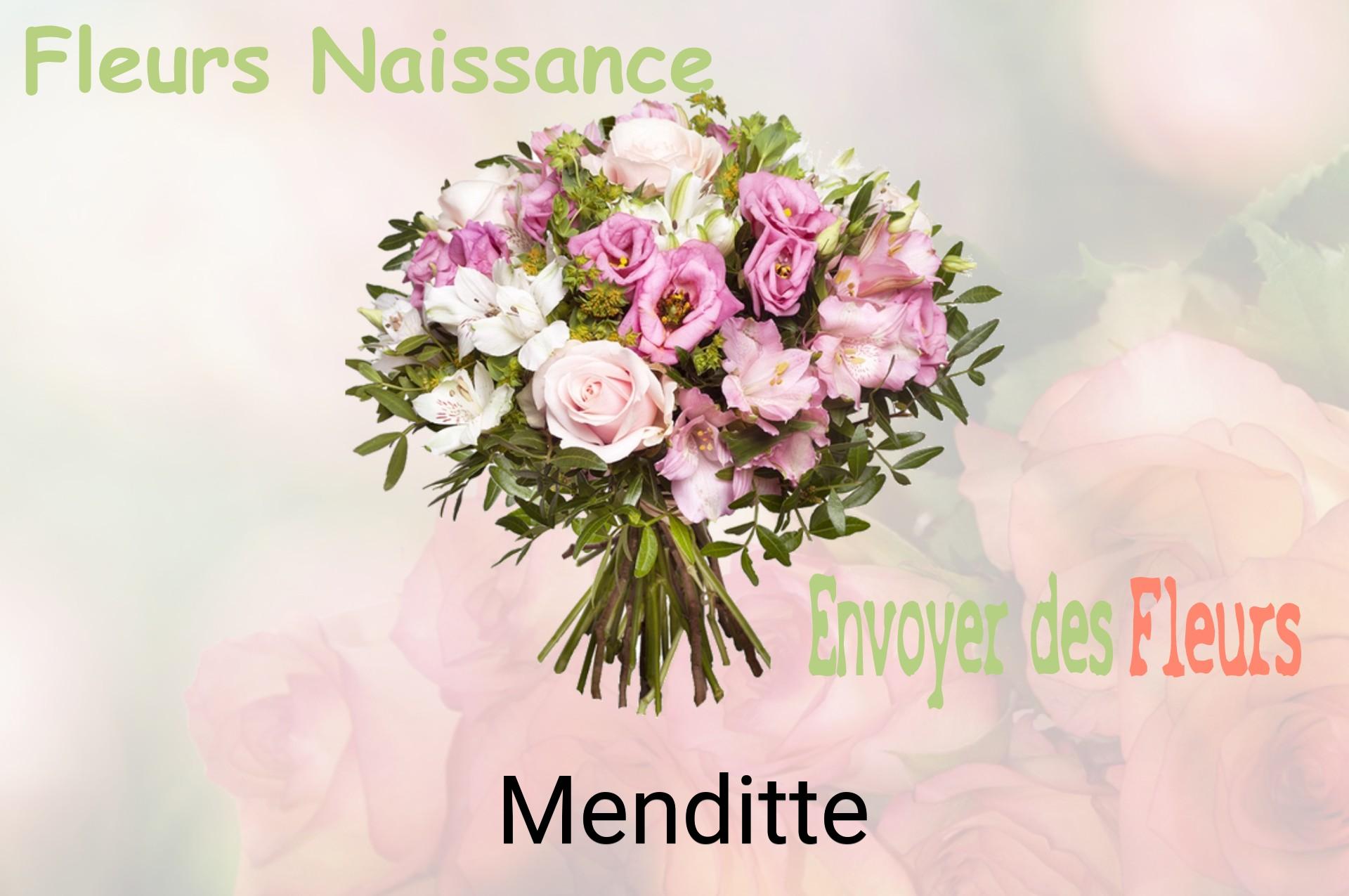 Bouquet de fleurs de naissance livré à Menditte